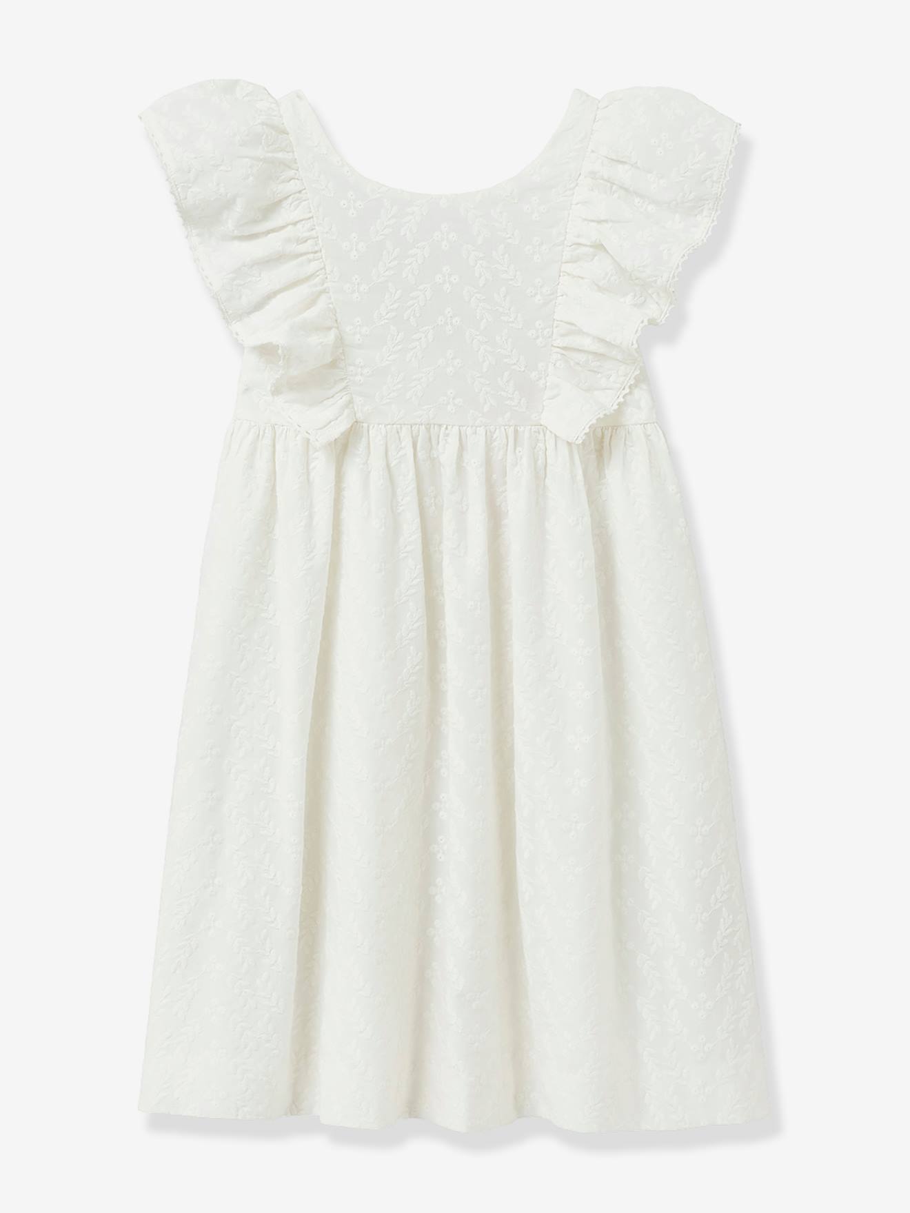 Robe Fille Simone - Cortège Plume- Cyrillus Écru