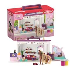 -Salon pour Animaux de Compagnie 66 Pièces - Coffret de Jouets avec Figurine Cheval, Soigneur, Chiots et Accessoires pour Enfants