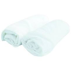 -Drap housse bébé DOMIVA - Jersey - Blanc - 60 x 120 cm - Lot de 2