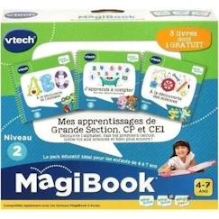 -Livre Interactif Magibook - VTECH - Mes Apprentissages de Grande Section, CP et CE1 - Pack de 3 livres