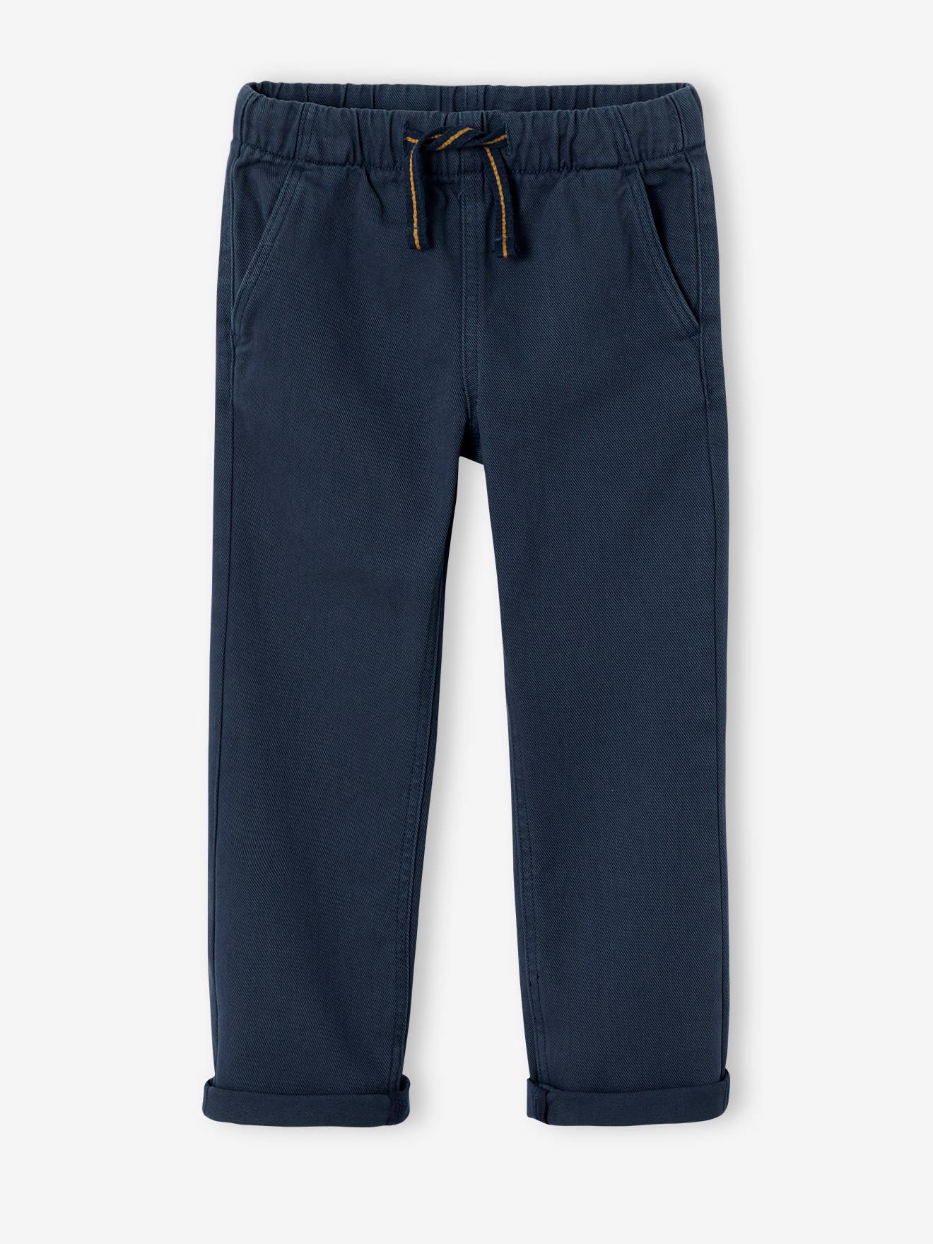 Pantalon fluide facile à enfiler garçon bleu nuit