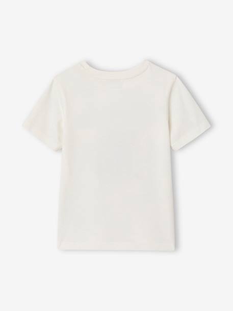 T-shirt animal ludique garçon blanc imprimé+terracotta 2 - vertbaudet enfant 