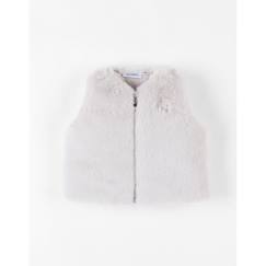 -Gilet sans manche - Groloudoux® - Beige - Fausse fourrure - Mixte - Bébé