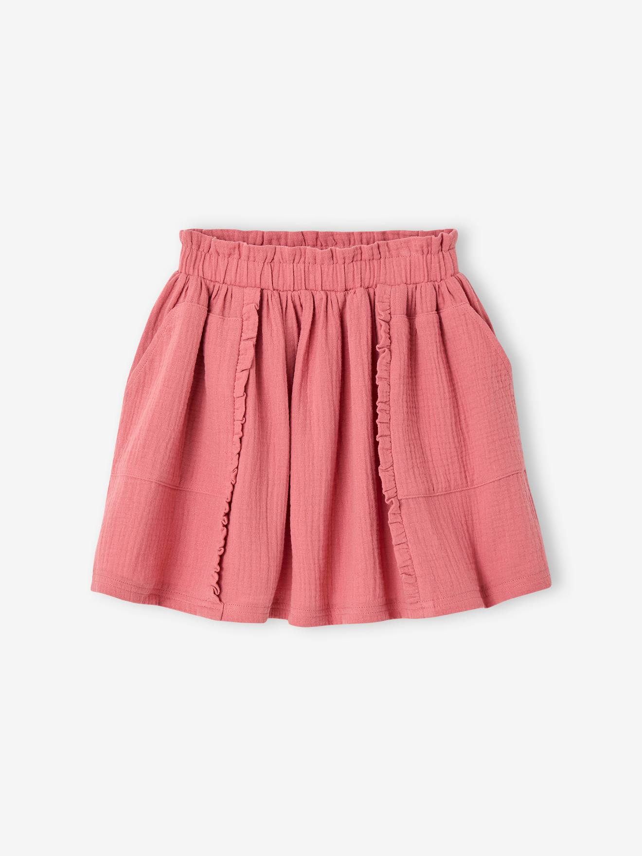 Jupe en gaze de coton tomette