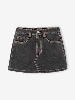 Jupe short en jean Fille  - vertbaudet enfant