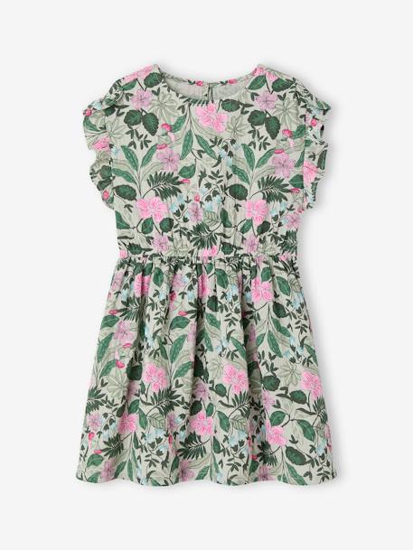Fille-Robe en gaze de coton imprimée fille