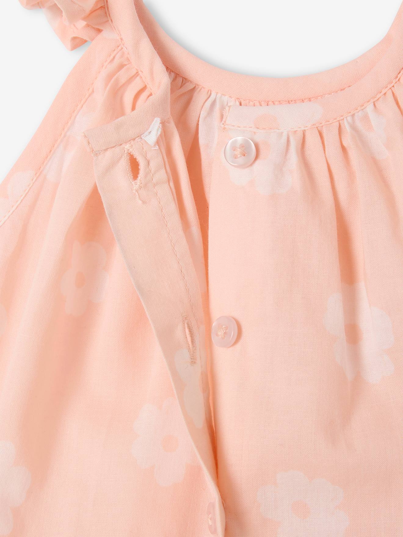 Ensemble Bébé VERTBAUDET - Blouse + Short + Bandeau - Gaze De Coton Rose - 12 Mois (74cm)
