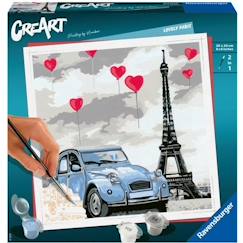 -CreArt Paris 20x20 cm - format carré - Peinture par numéros – Dès 12 ans – Ravensburger - 28996