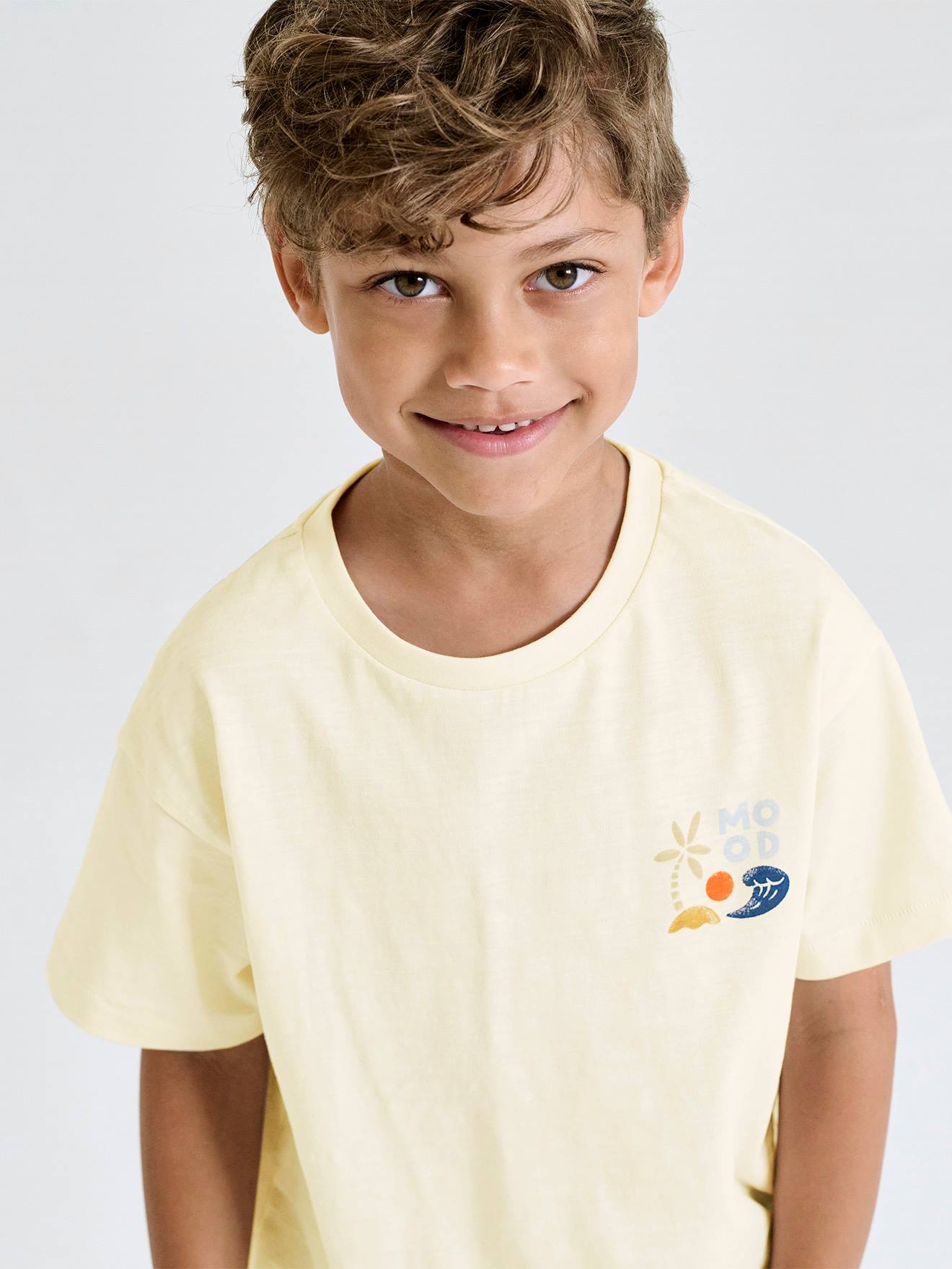 T-shirt maxi motif dos garçon écru