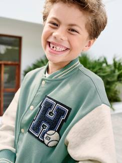 Sweat garçon molleton style teddy badge en bouclettes.  - vertbaudet enfant