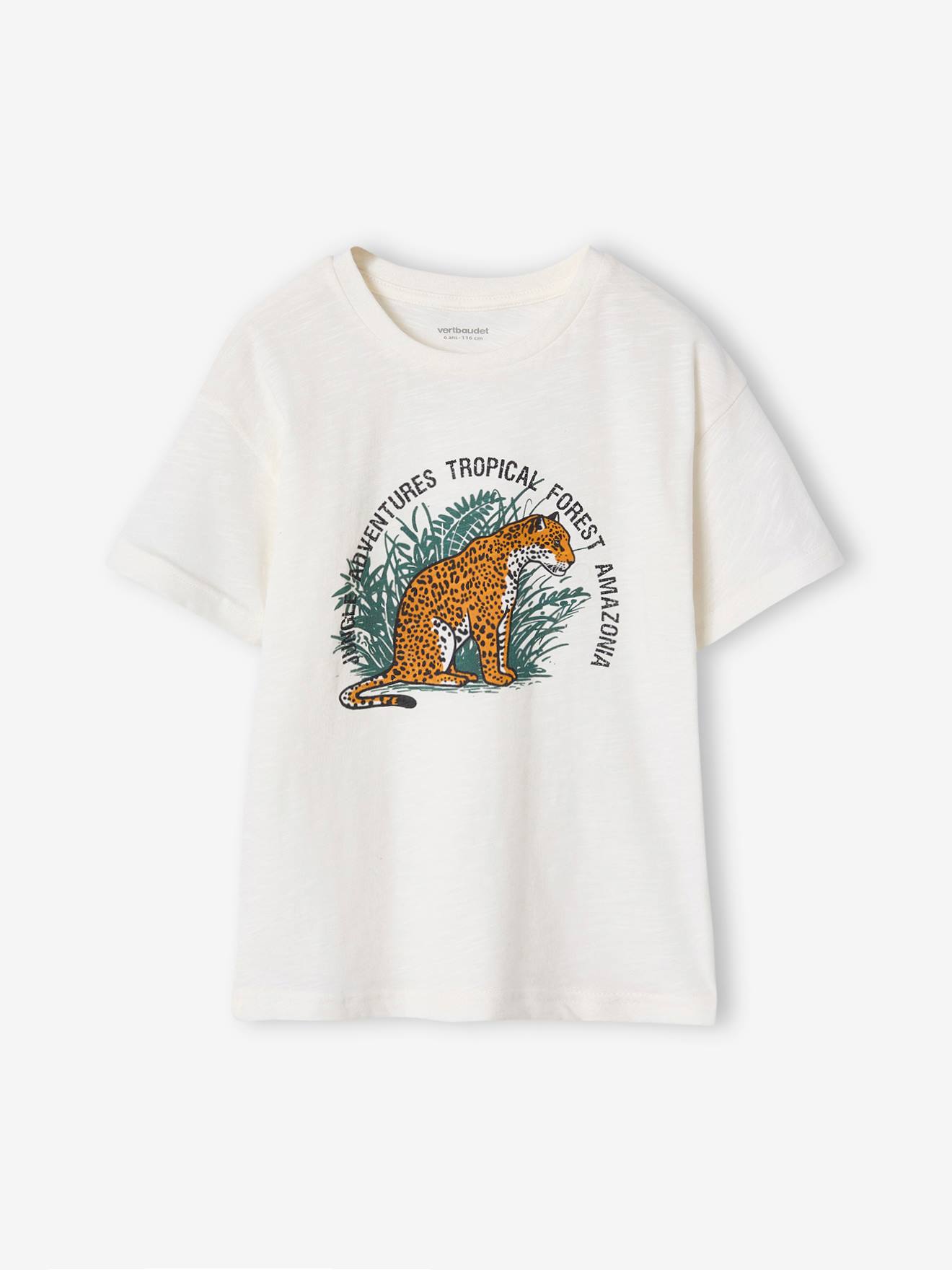 T-shirt motif nature garçon écru