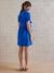 Robe-chemise courte gaze de coton grossesse et allaitement bleu électrique+vieux rose 3 - vertbaudet enfant 