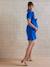 Robe-chemise courte gaze de coton grossesse et allaitement bleu électrique+vieux rose 4 - vertbaudet enfant 