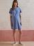 Robe T-shirt grossesse et allaitement en coton bio* bleu ardoise+kaki 1 - vertbaudet enfant 