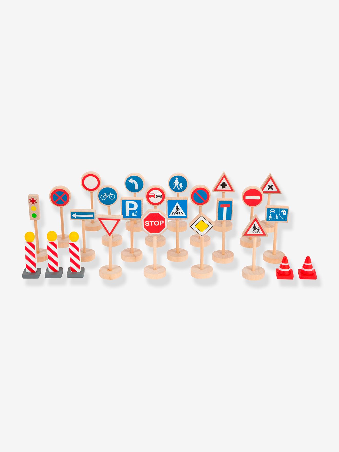 Ensemble de panneaux de signalisation pour enfants en bois small foot®, 25 pièces multicolore