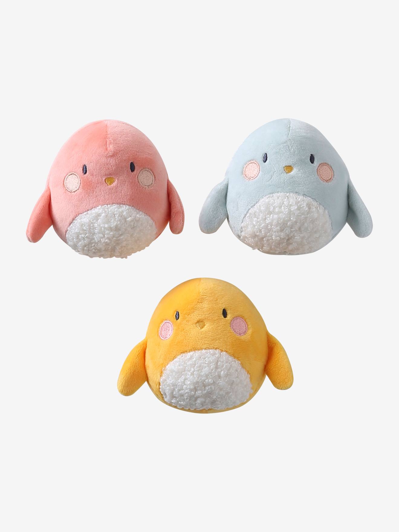 Set de 3 hochets musicaux oiseaux SAVANIA jaune (Vertbaudet) - Image 1