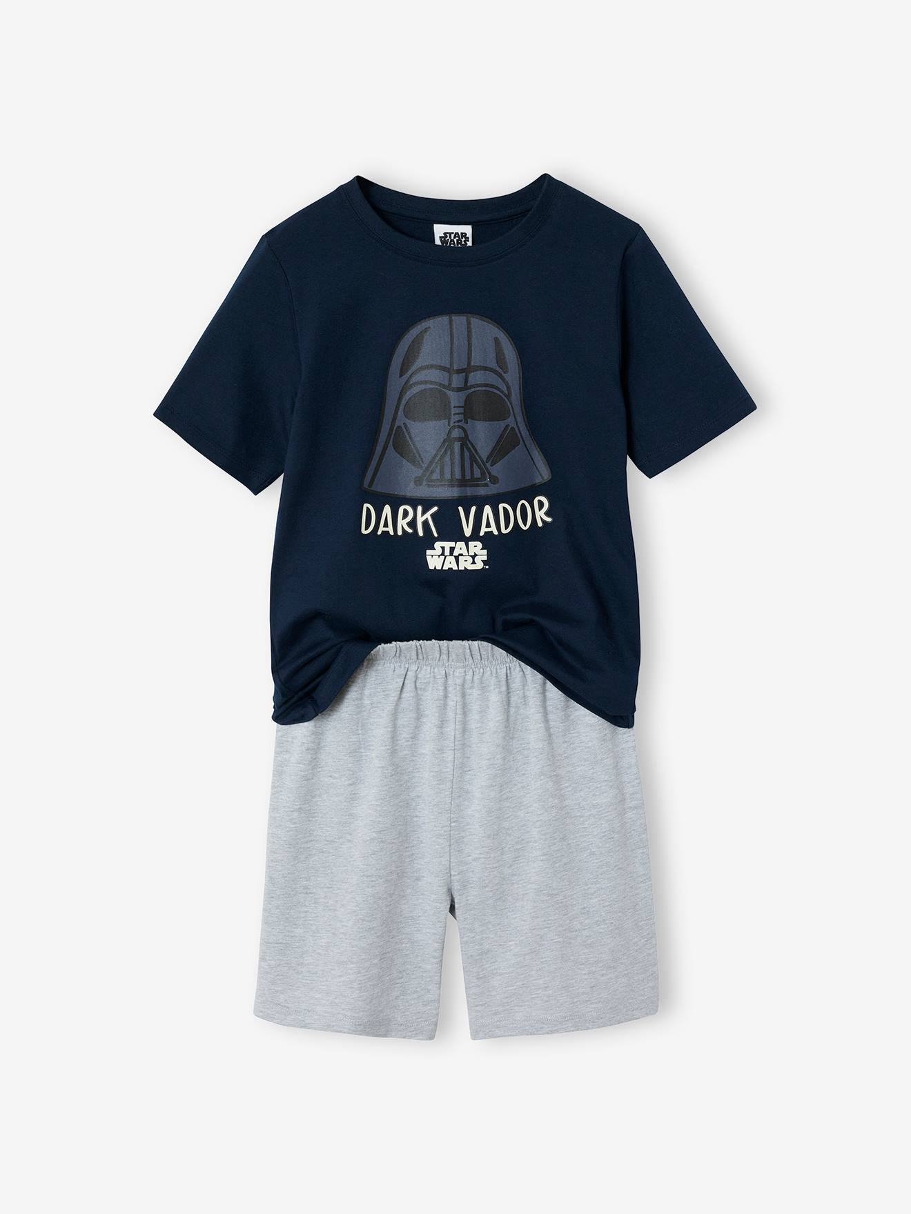 Pyjashort Star Wars Dark Vador avec détails phosphorescents marine