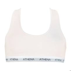 -ATHENA Brassière dos nageur Coton Ultra Doux  Fille Blanc