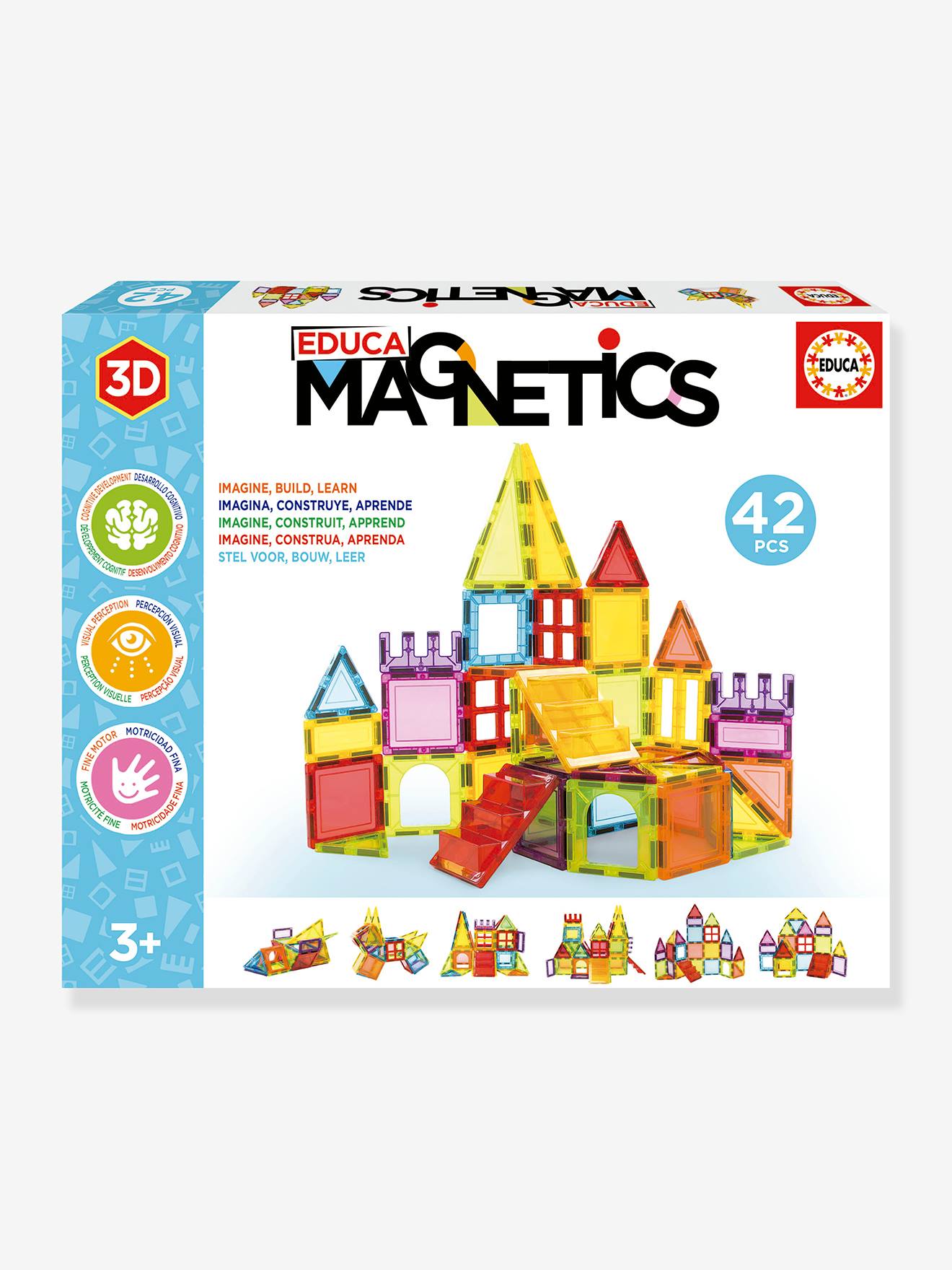 Puzzle magnetics 42 pièces - multicolore