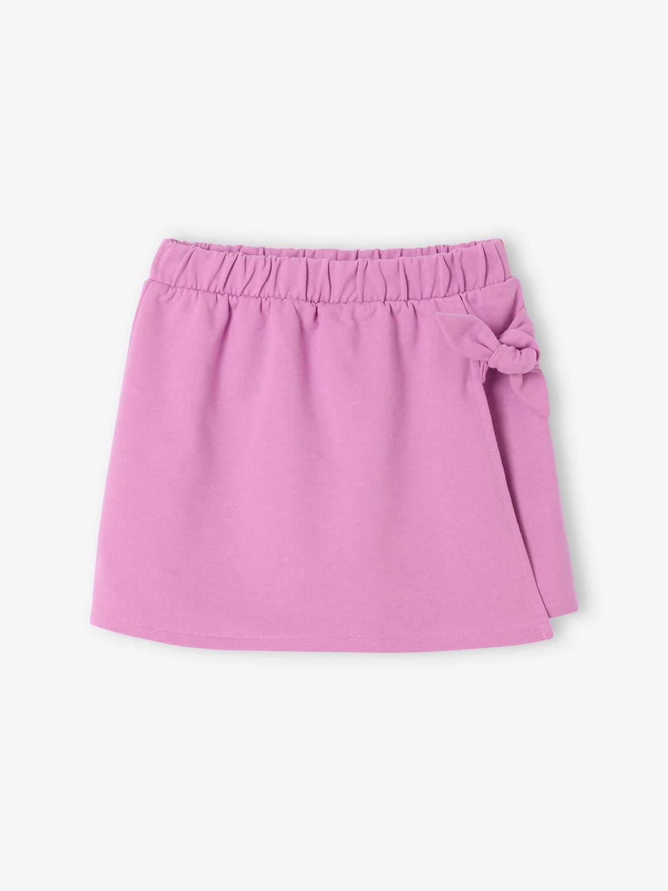 Jupe short en molleton fille violet