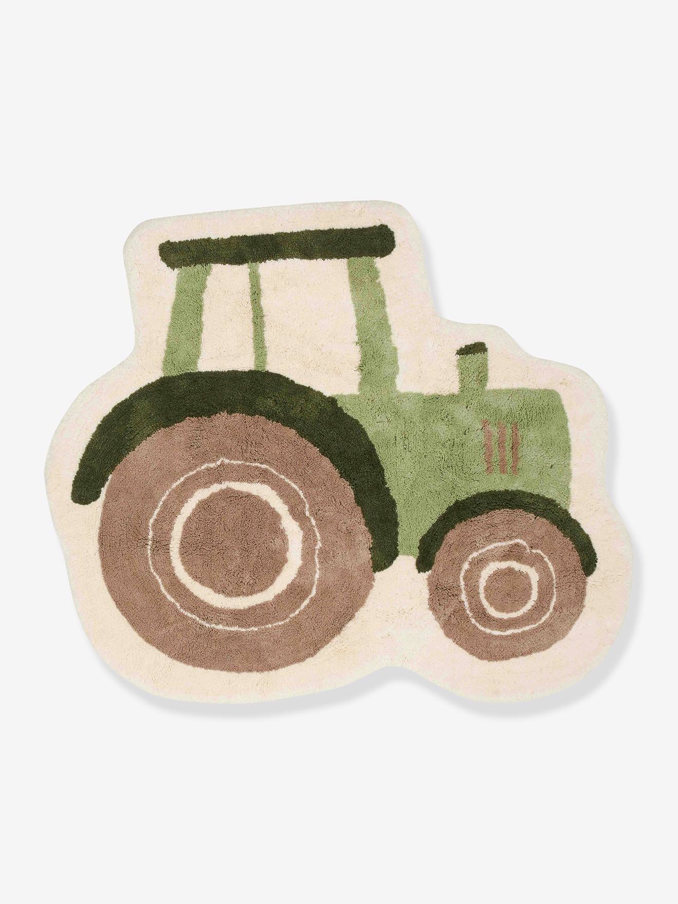 Tapis Tracteur 110 x 110 cm vert