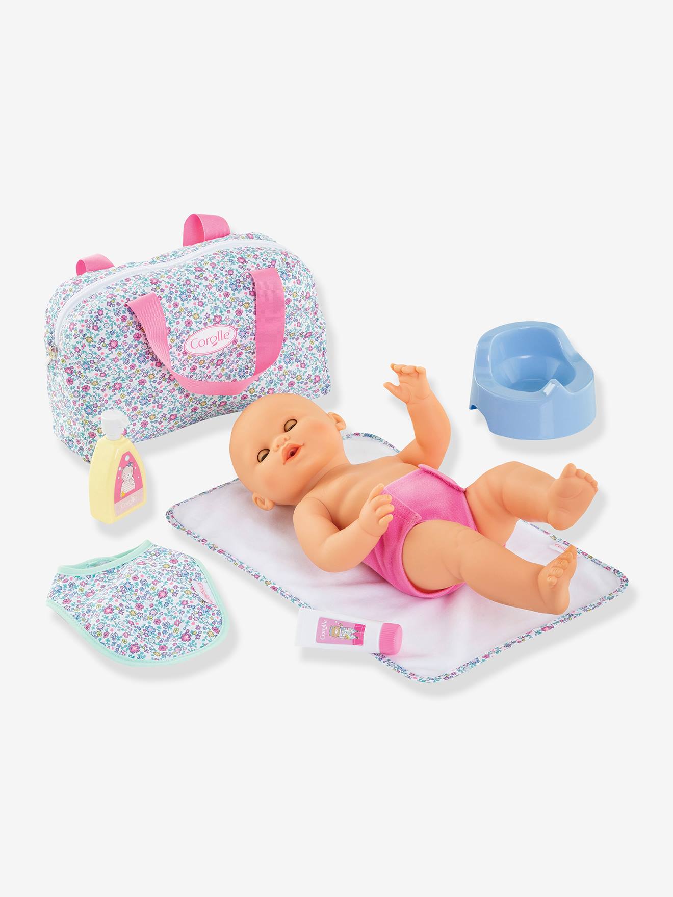 Corolle - Coffret Accessoires À Langer Fleuri - Corolle Multicolore
