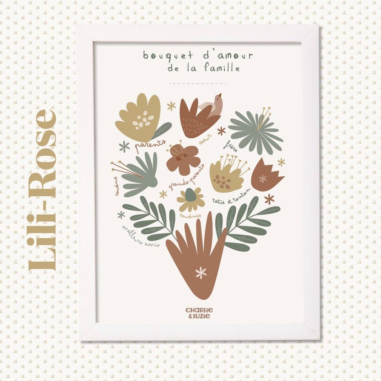 Affiche Bouquet D'amour- Lili Rose Multicolore