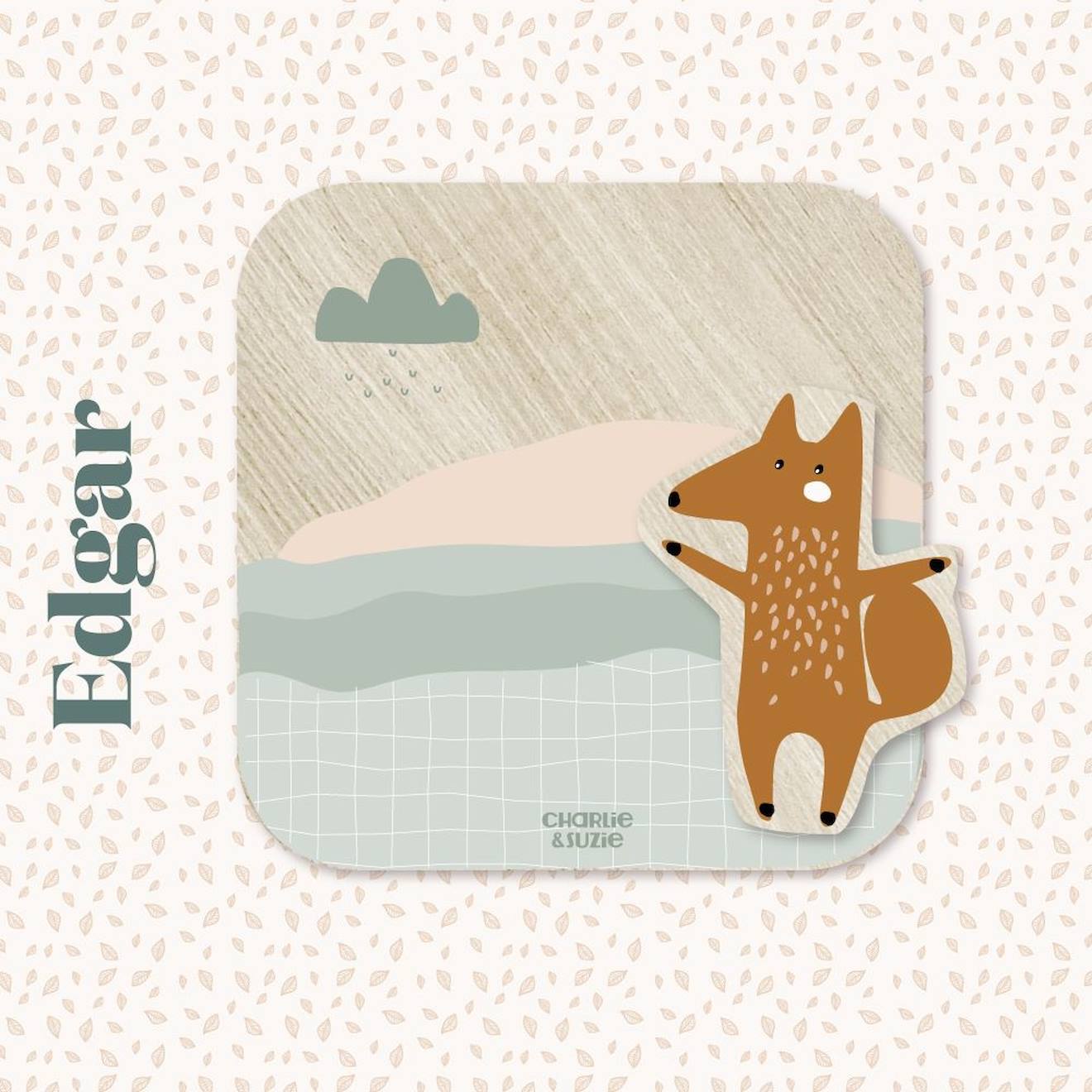 Charlie & Suzie - Cadre Photo En Bois Edgar Le Renard Multicolore