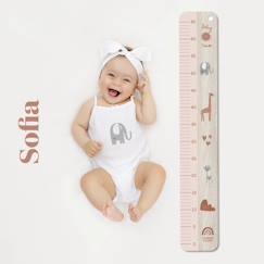 Linge de maison et décoration-Décoration-Cadre, affiche, pêle-mêle-Baby toise en bois aniamux sofia