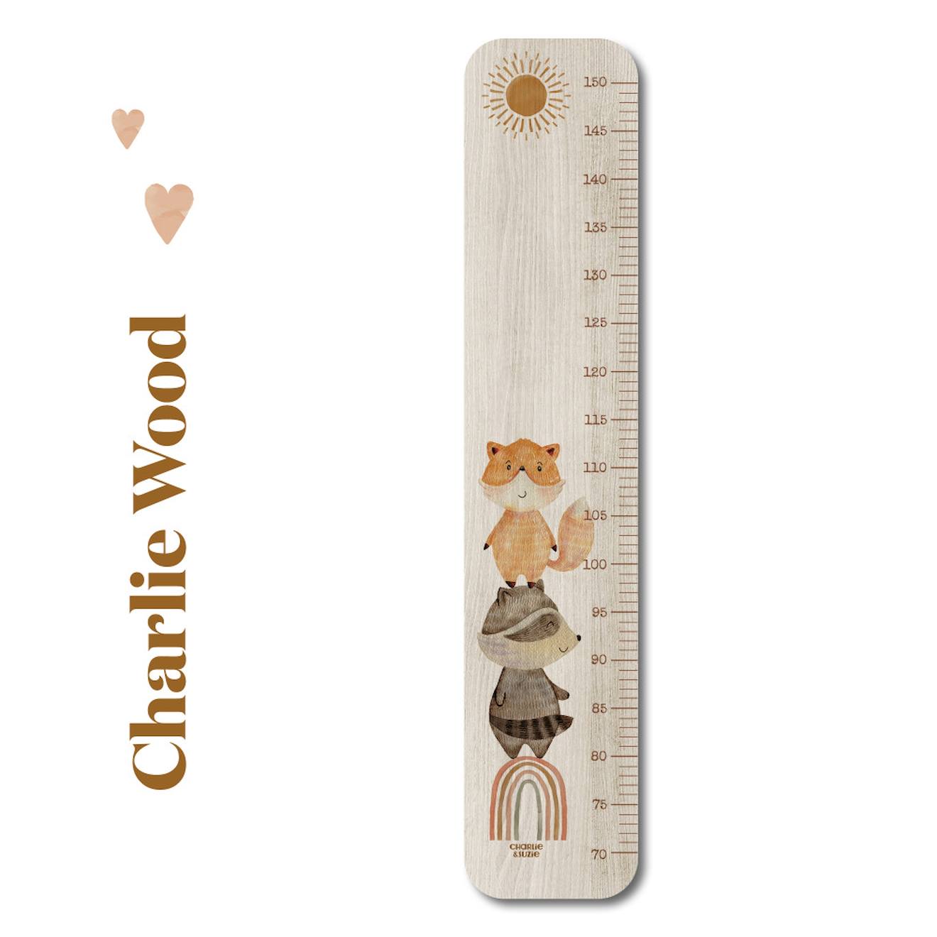 Toise En Bois Raton & Renard Multicolore