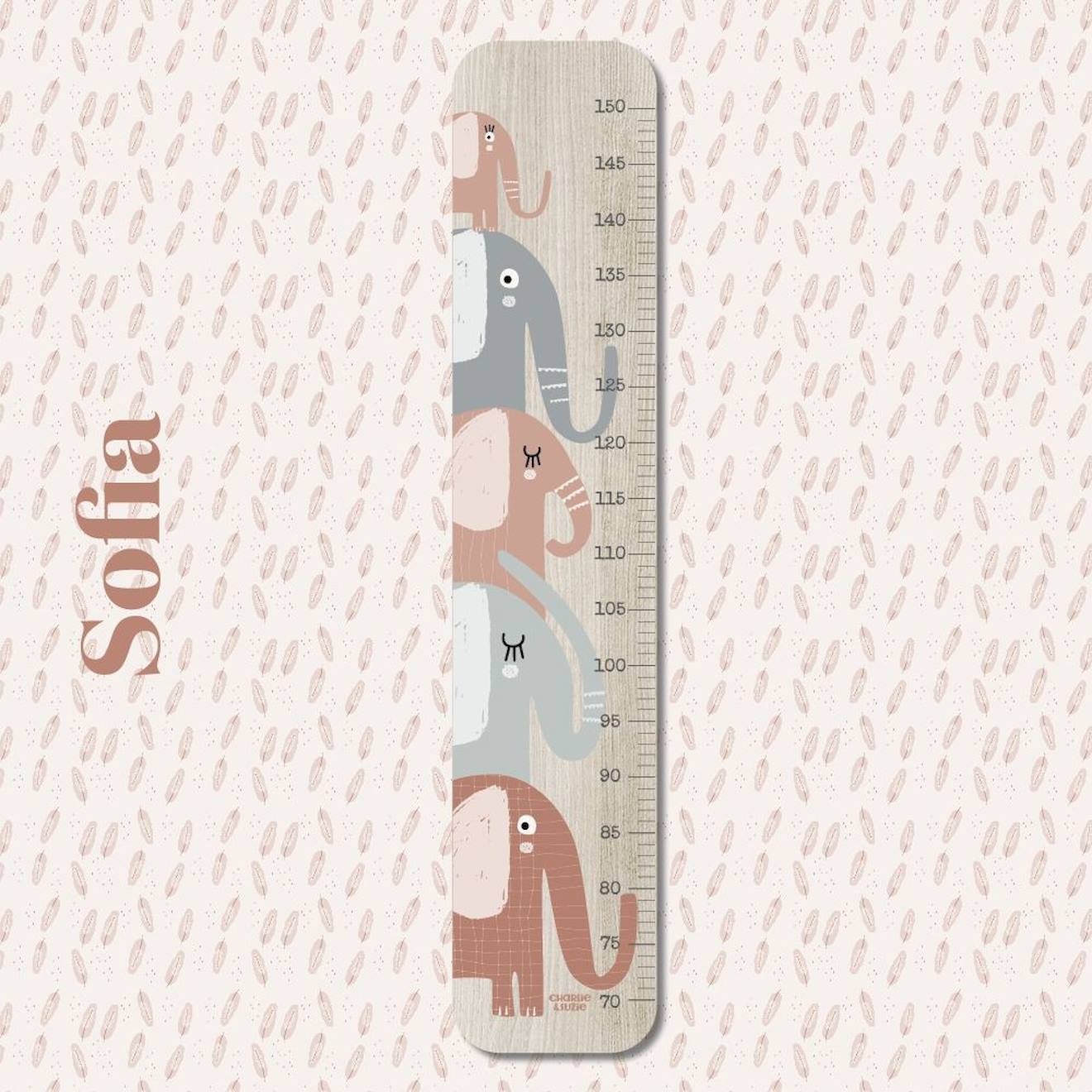 Charlie & Suzie - Toise En Bois Éléphant Xxl Multicolore