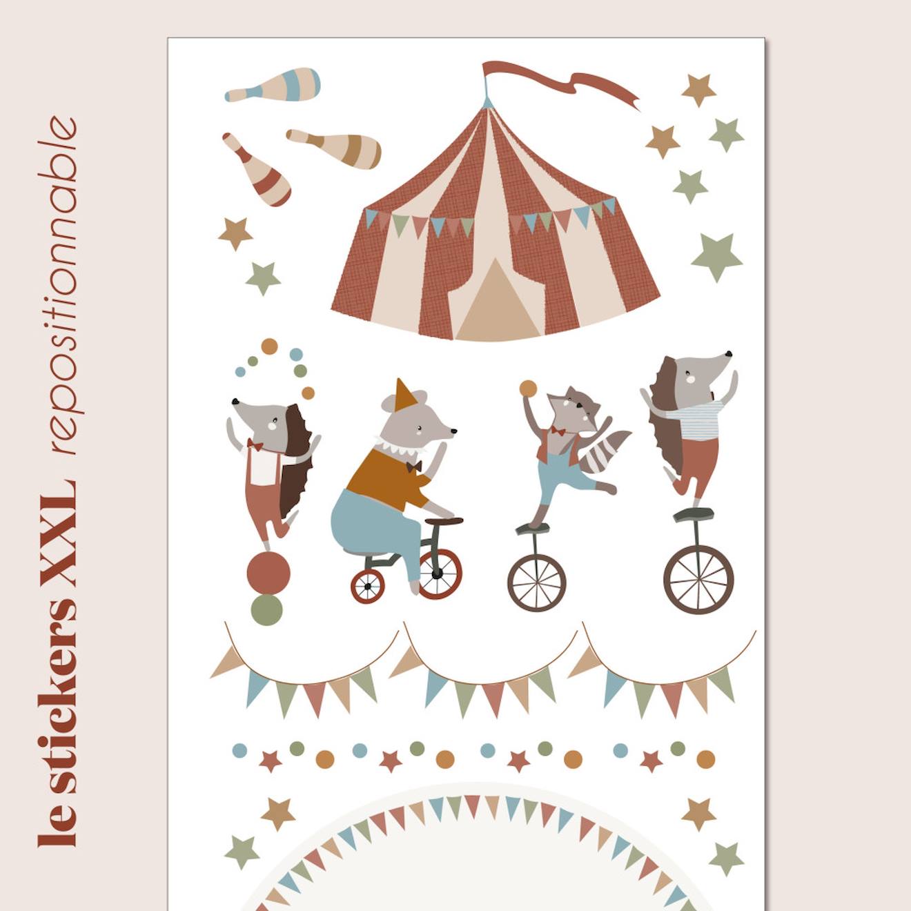 Stickers Decor Xxl Circus Multicolore