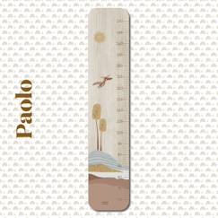 Linge de maison et décoration-Décoration-Cadre, affiche, pêle-mêle-Toise en bois paysage dino