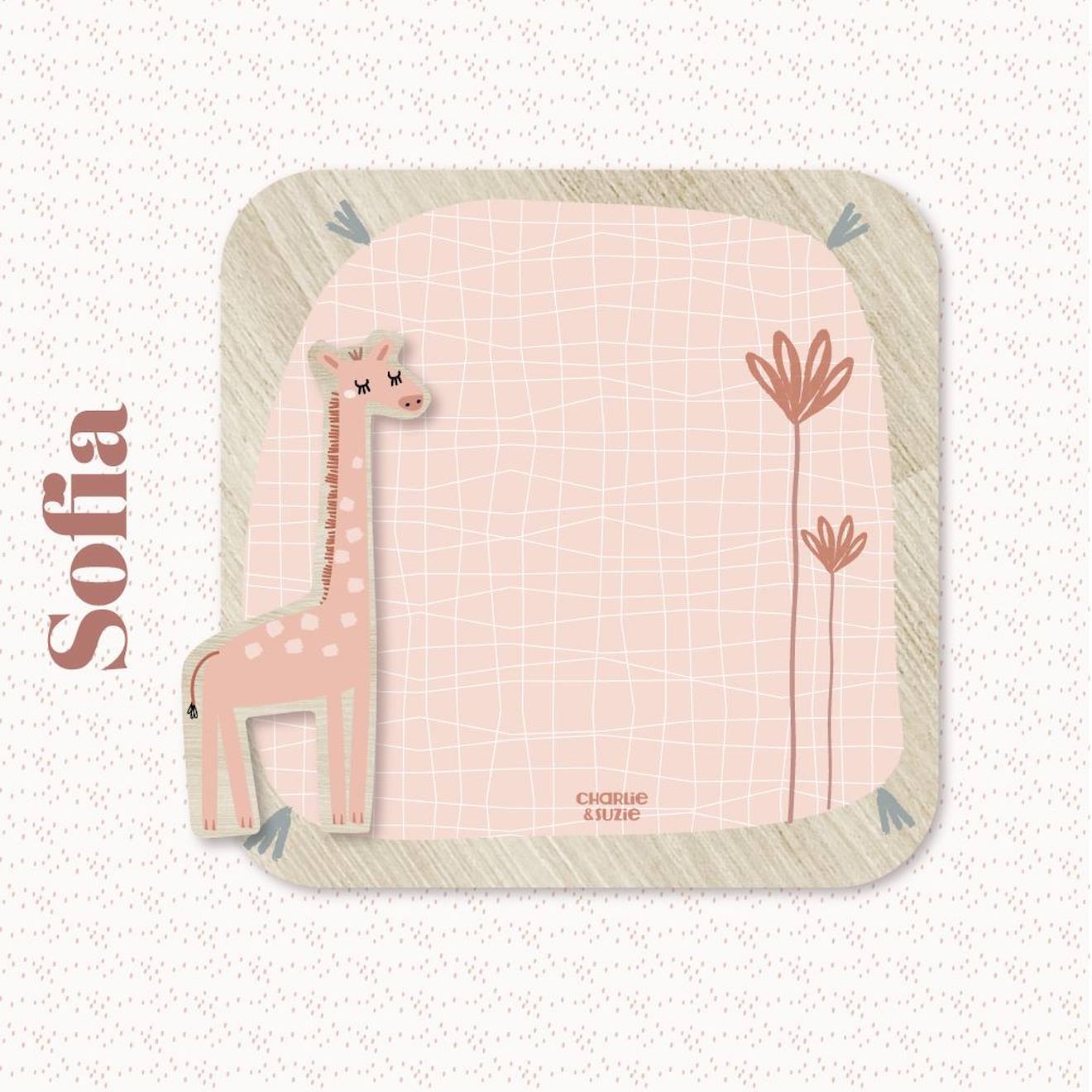 Cadre Photo En Bois Sofia Girafe Multicolore