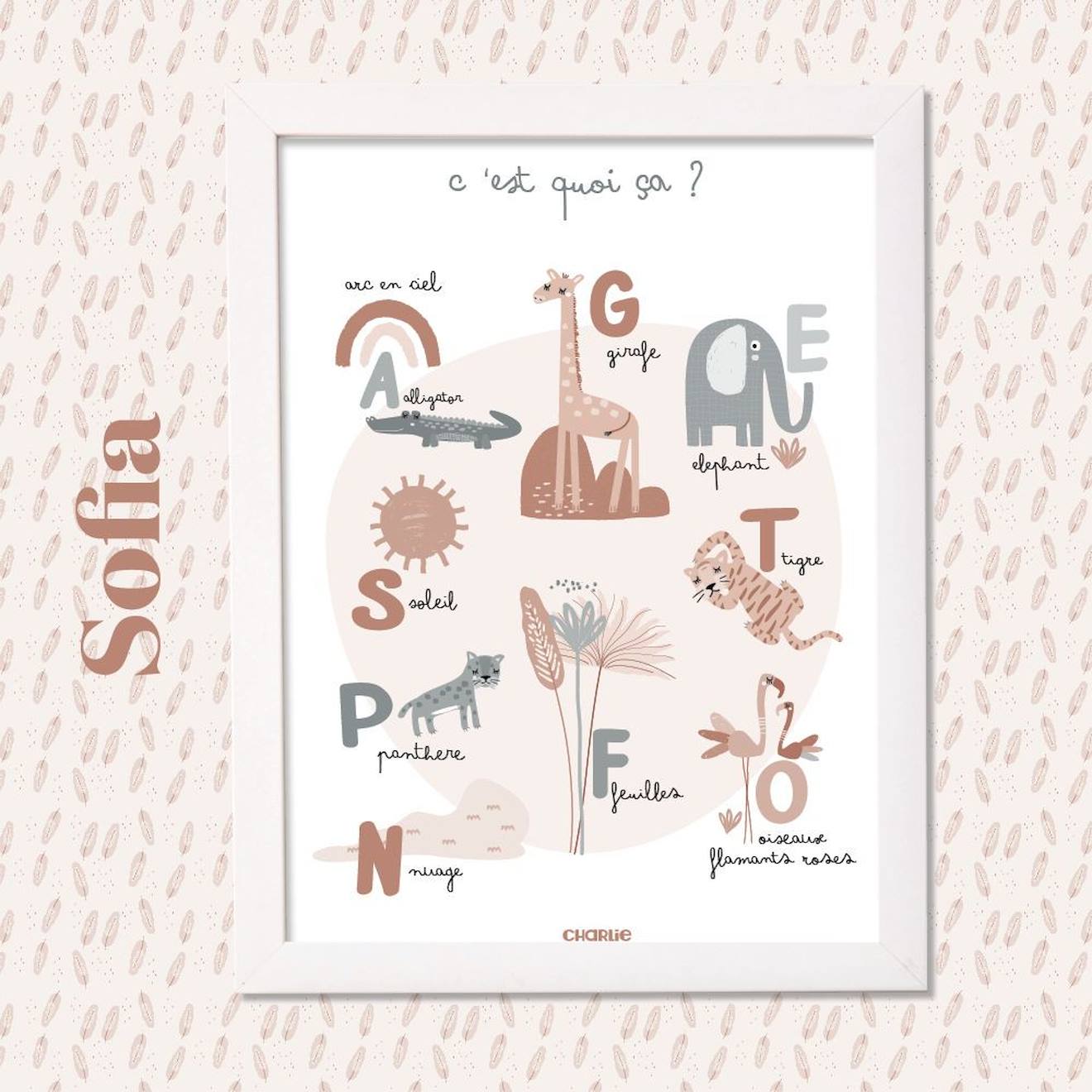 Affiche C'est Quoi Ça Sofia Multicolore
