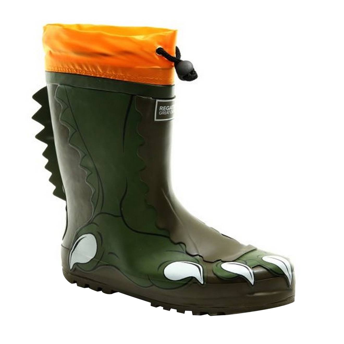 Bottes De Pluie Unisexe Caoutchouc Mudplay Kaki Foncé / Rouge Orangé