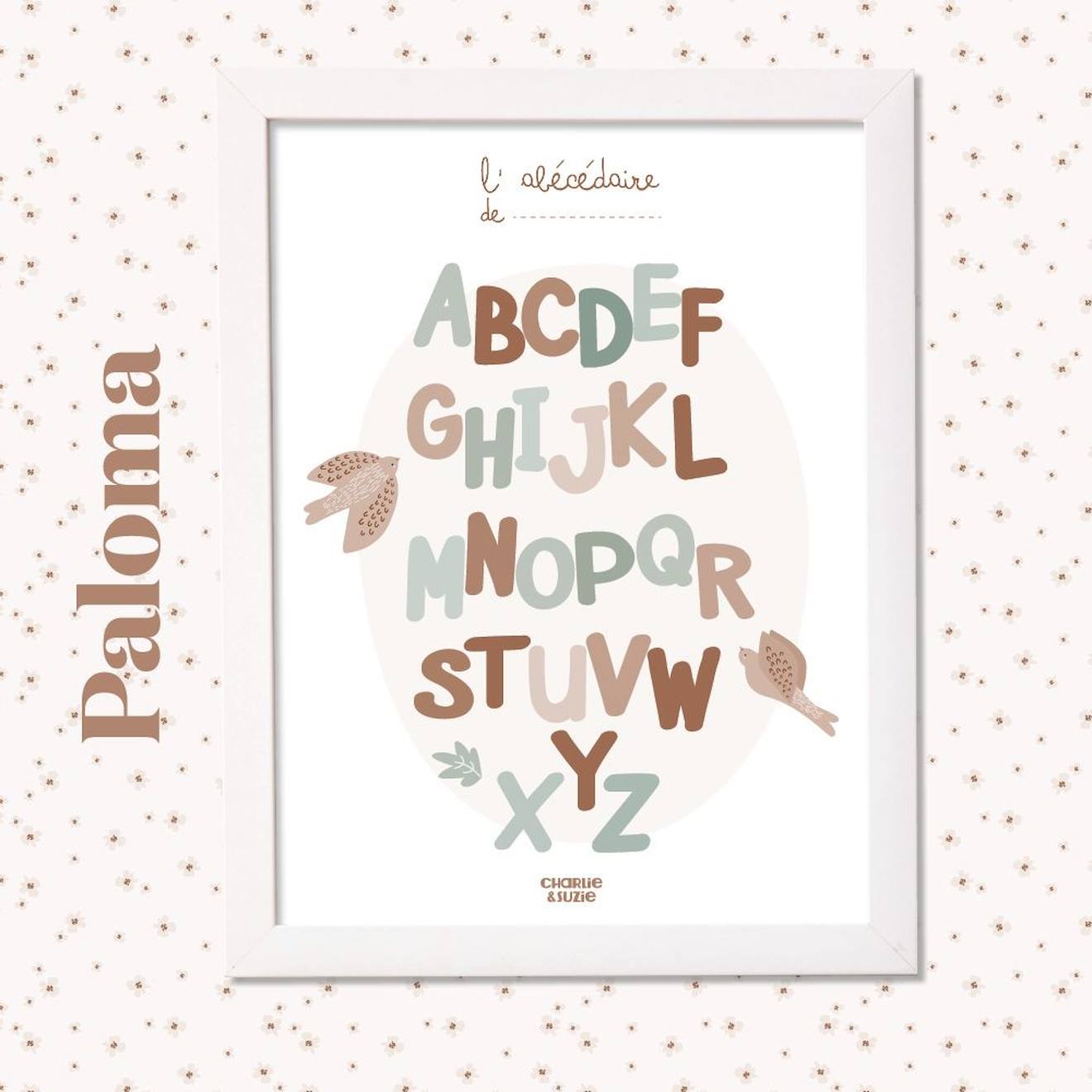 Affiche Abécédaire Paloma Multicolore
