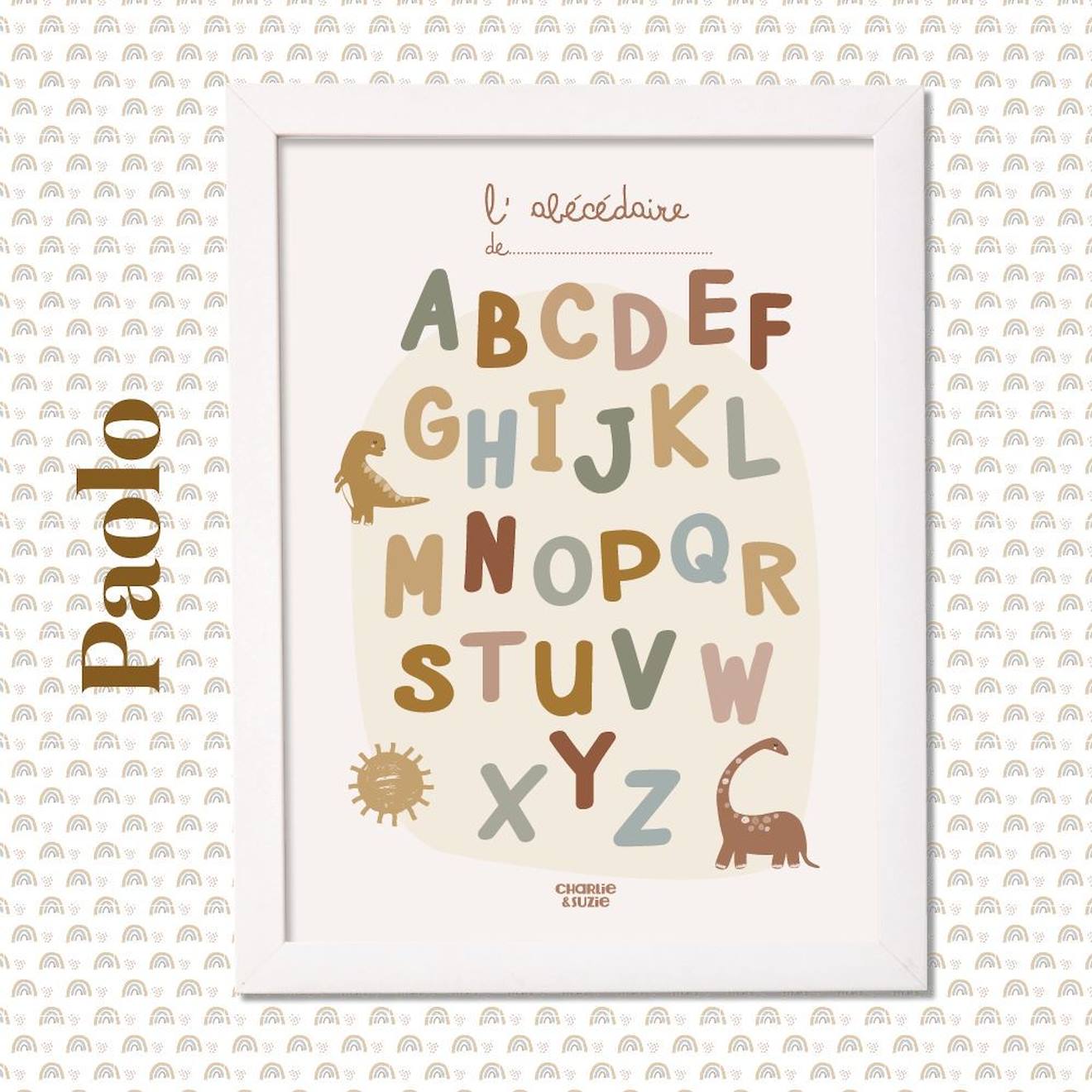 Charlie & Suzie - Affiche Abécédaire Paolo Multicolore