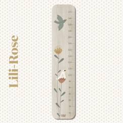 Linge de maison et décoration-Décoration-Cadre, affiche, pêle-mêle-Toise en bois lili-rose grandes fleurs
