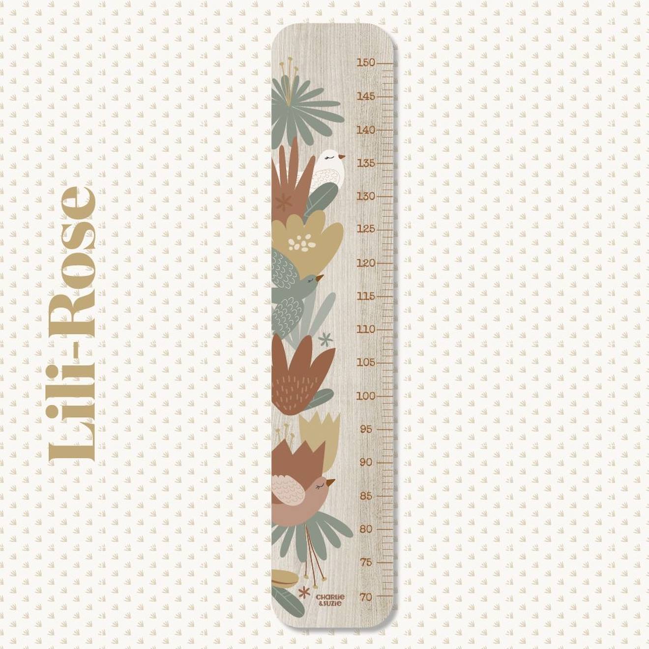 Toise En Bois Xxl Oiseaux Lili-rose Multicolore