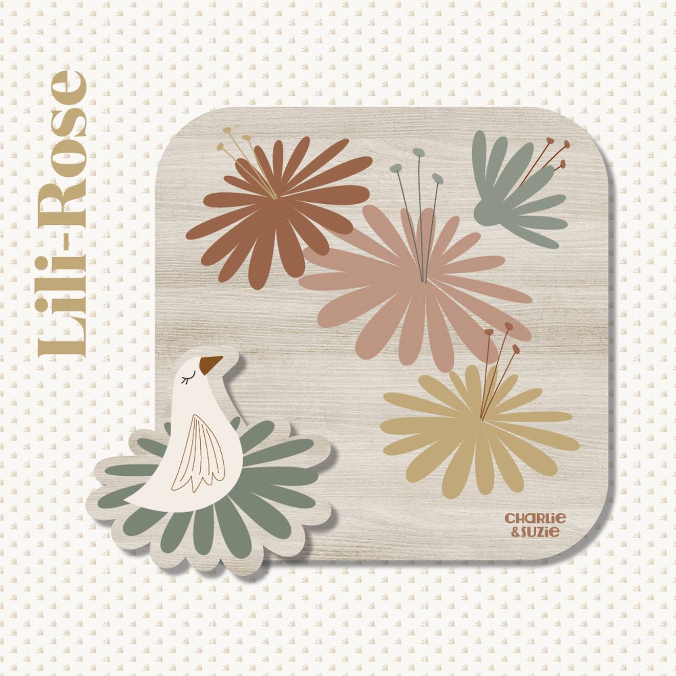 Cadre Photo En Bois Lili-rose Fleurs Multicolore