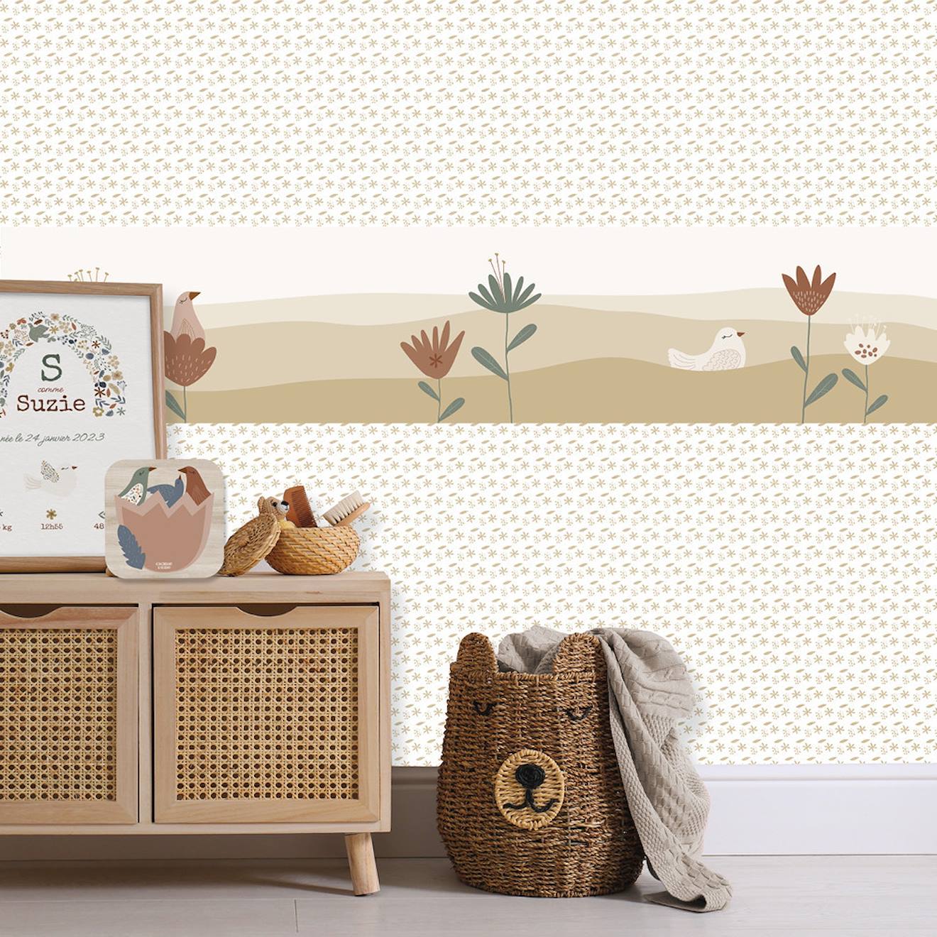 Frise Papier Peint Lili-rose Multicolore