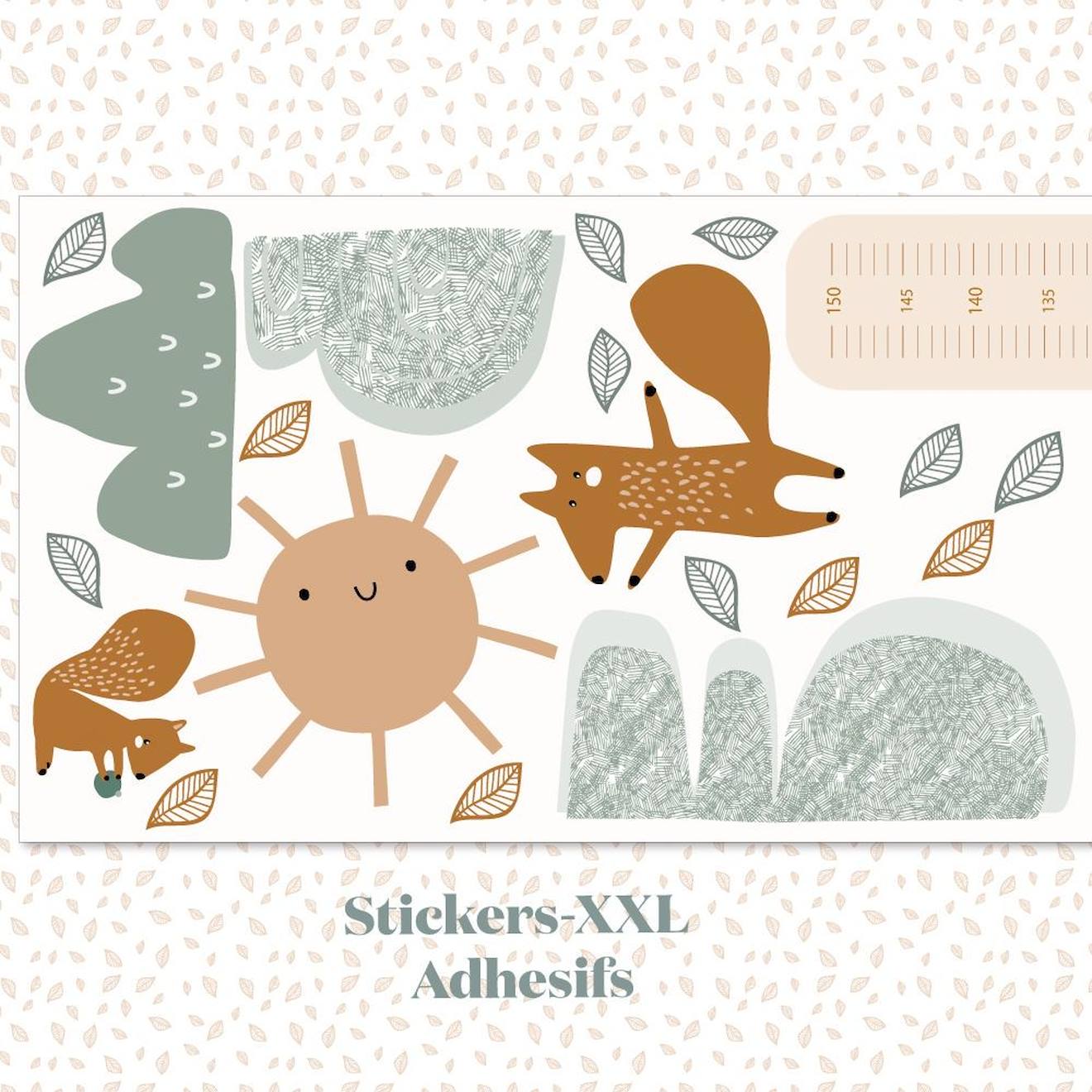 Stickers Decor Xxl Edgar Le Renard Multicolore
