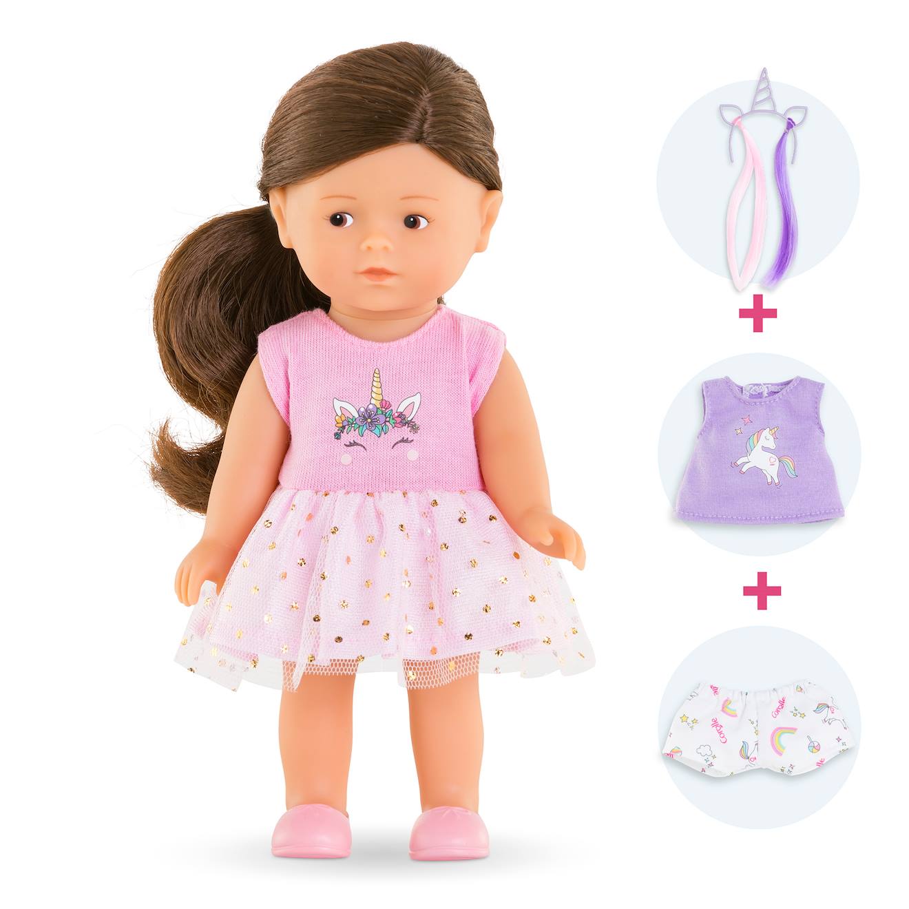 Corolle - Coffret Poupée Mini Corolline Romy Licorne Multicolore