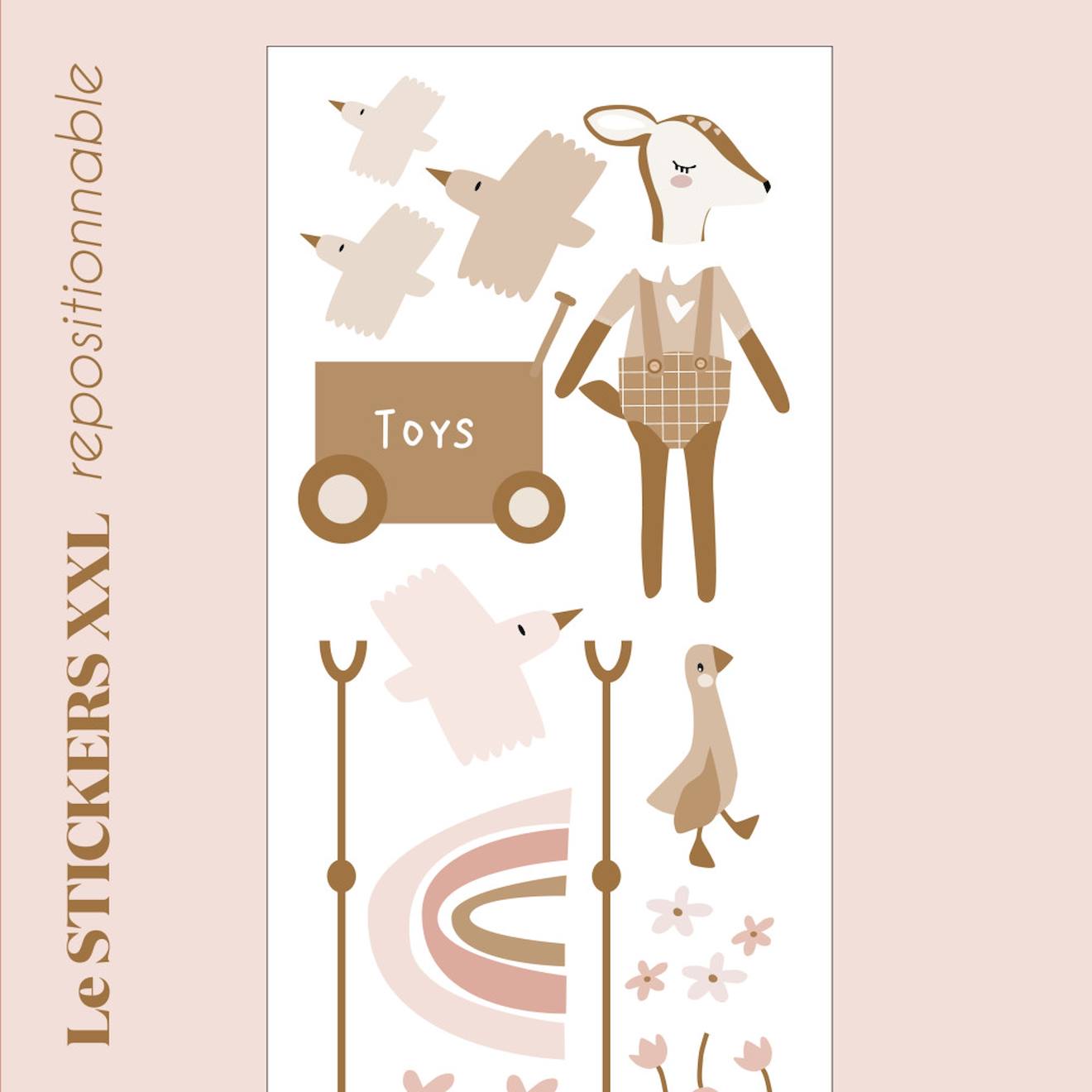 Stickers Decor Xxl Faon Balancelle Multicolore