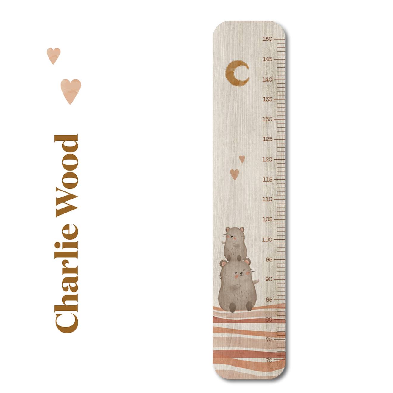 Toise En Bois Petite Souris Multicolore