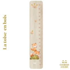 Linge de maison et décoration-Décoration-Cadre, affiche, pêle-mêle-Toise en bois forêt renard