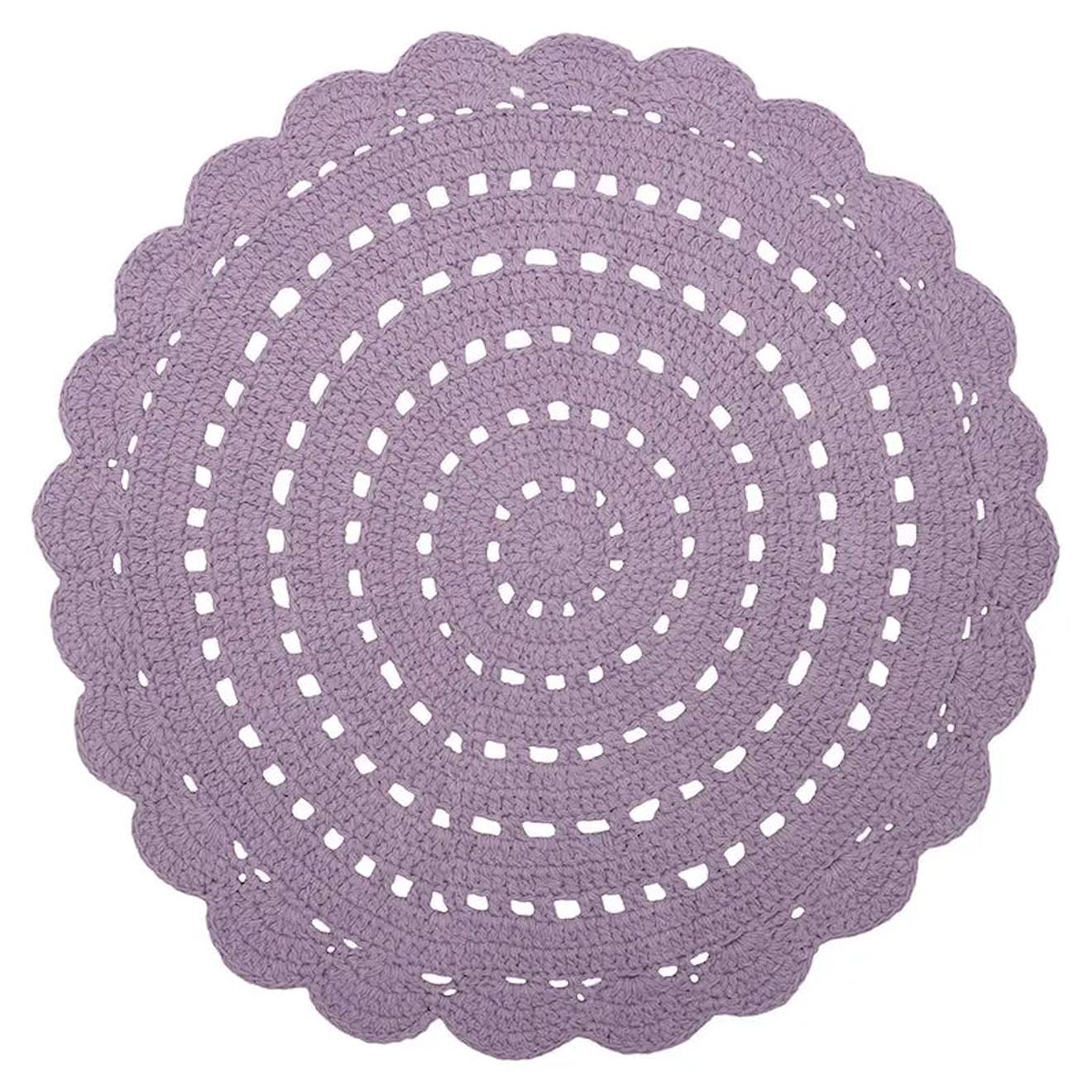 Tapis Chambre Enfant Crochet Alma Mauve