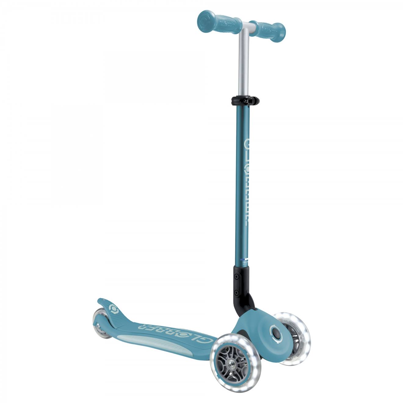Globber - Trottinette Primo Foldable Plus Lights Bleu Aqua