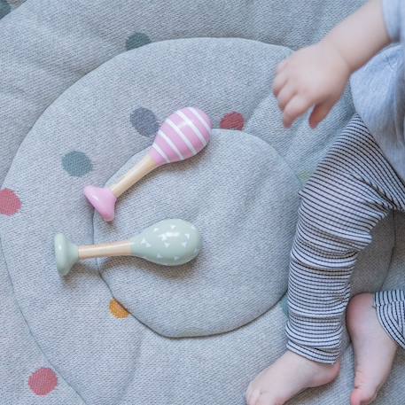 Hochet élastique à Rayures Goki – Jouet Sensoriel Et Motricité – Couleurs Vives – Dès La Naissance – Doux Au Toucher